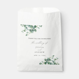 Bolsa De Papel Boda de guión de Greenery Eucalyptus