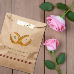 Bolsa De Papel Boda de herradura occidental