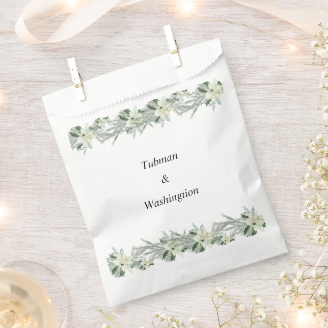 Bolsa De Papel Boda de invierno de otoño floral rústica (Cortado)