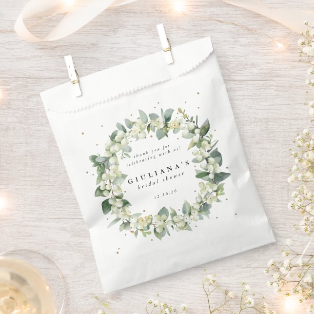 Bolsa De Papel Boda de invierno Snowberry+Eucalyptus (Cortado)