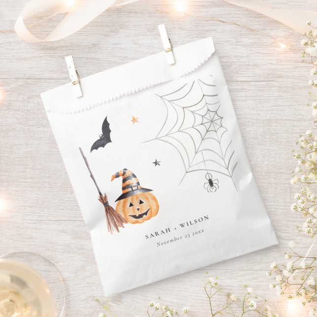 Bolsa De Papel Boda de la Calabaza Calabaza de Halloween (Cortado)