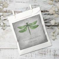 Boda de la libélula jewada verde