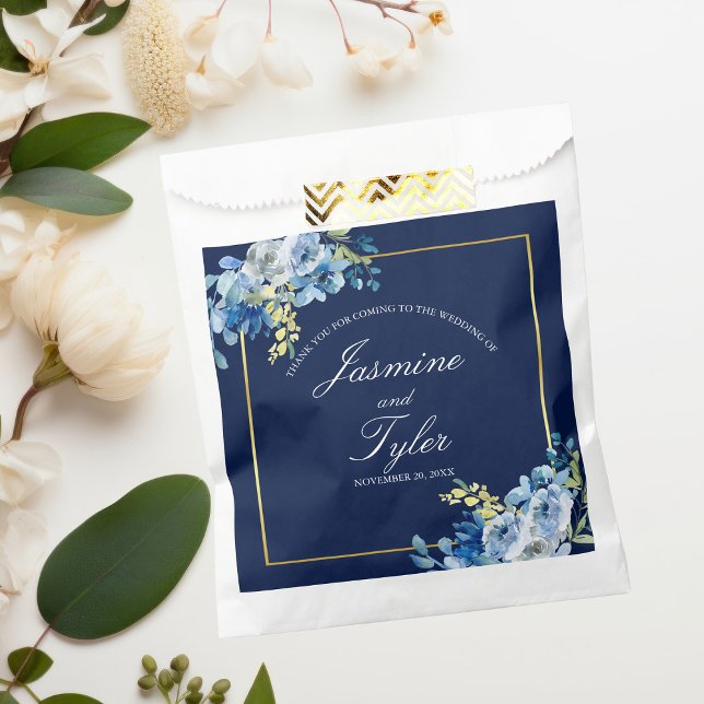 Bolsa De Papel Boda de la noche Personalizado elegante de la flor (Subido por el creador)