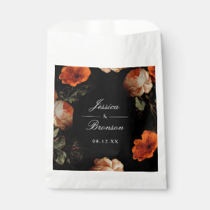 Bolsa De Papel Boda de la pintura holandesa romántica floral oscu
