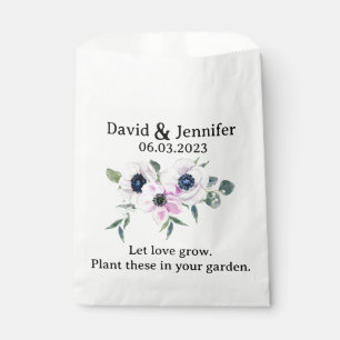 Bolsa De Papel Boda de la semilla de jardín floral