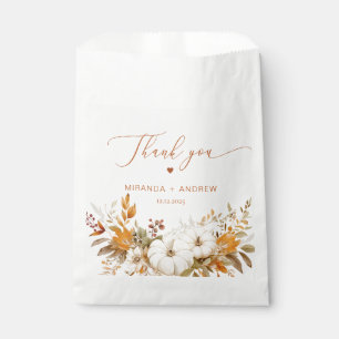 Bolsa De Papel Boda de la Terracota moderna otoño gracias