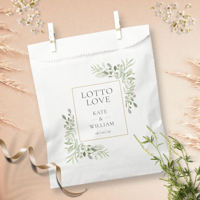 Bolsa De Papel Boda de lotería de amor de lotería verde (Subido por el creador)