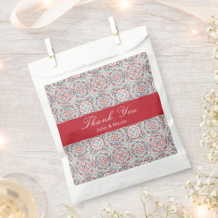 Bolsa De Papel Boda de lujo metálico geométrico brillante