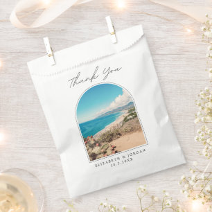 Bolsa De Papel Boda de Malibu California Gracias Foto