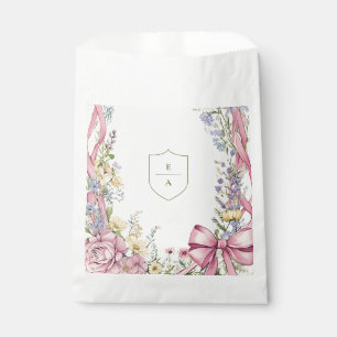 Bolsa De Papel Boda de marco floral vintage