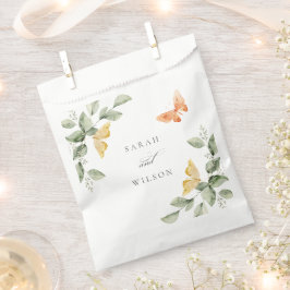 Bolsa De Papel Boda de mariposas de hueso de jardín amarillo