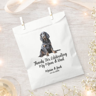 Bolsa De Papel Boda de Mascota de color completo de Gordon Setter