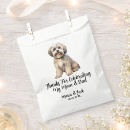Bolsa De Papel Boda de Mascota de color completo de Lhasa Apso