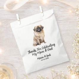 Bolsa De Papel Boda de Mascota de color completo de Pekingese