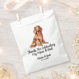 Bolsa De Papel Boda de Mascota de color completo de Setter irland