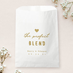 Bolsa De Papel Boda De Mezcla Perfecta Ducha De Novias Café Té