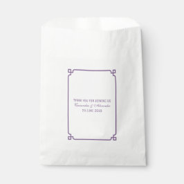 Bolsa De Papel Boda de Moda de deco morado