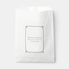 Bolsa De Papel Boda de Moda gris deco