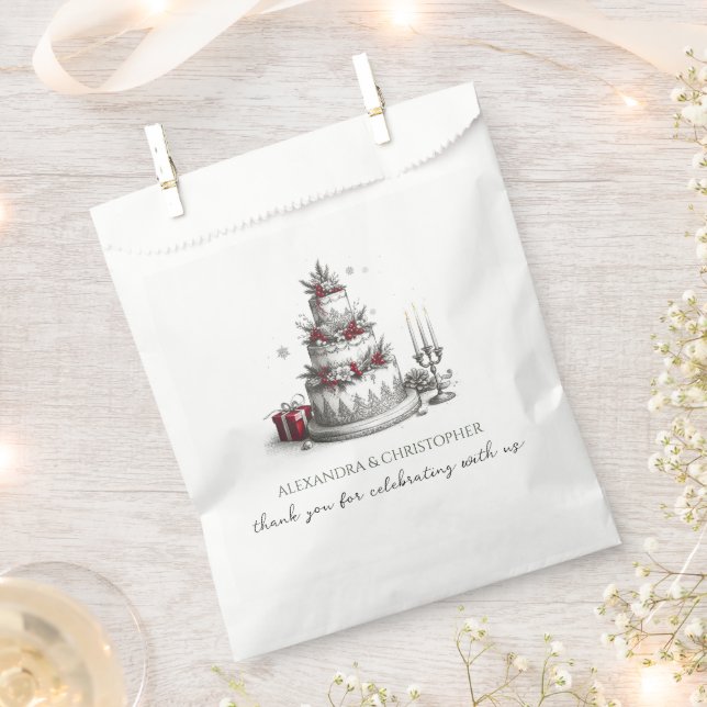 Bolsa De Papel Boda de navidades (Cortado)