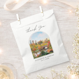 Bolsa De Papel Boda de Nueva York Central Park Foto Gracias