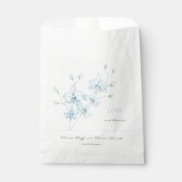 Bolsa De Papel Boda de orquídeas azules suaves