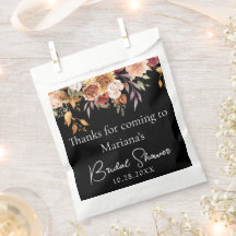 Boda de Otoño Floral Negro 