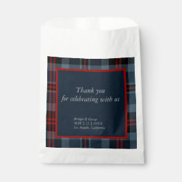 Bolsa De Papel boda de país escocés azul