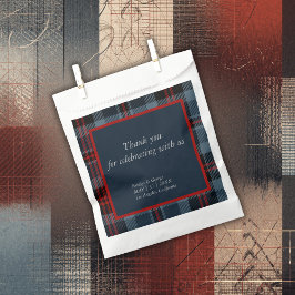 Bolsa De Papel boda de país escocés azul