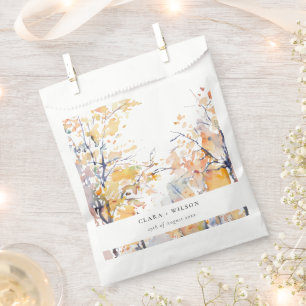Bolsa De Papel Boda de paisajes de otoño de otoño ruidoso pastel 