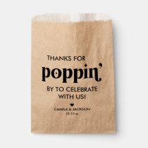 Boda de palomitas de papel Kraft