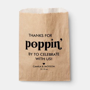 Bolsa De Papel Boda de palomitas de papel Kraft
