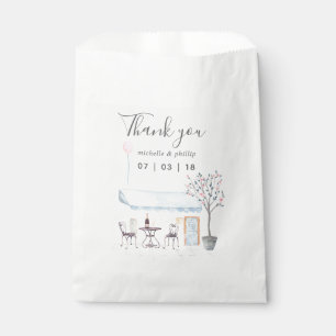 Bolsa De Papel Boda de París acuarela flores silvestres favorece