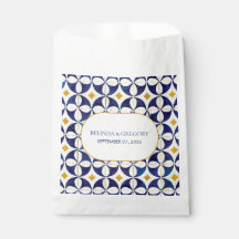 Boda de patrón portugués azul y amarillo vintage