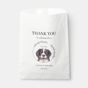 Bolsa De Papel Boda de Perro de Montaña de Berna Gracias Bag Favo
