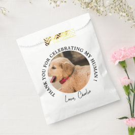Bolsa De Papel Boda de perro personalizado a favor de foto de Mas
