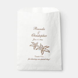 Bolsa De Papel Boda de playa Gracias