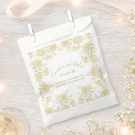 Bolsa De Papel Boda de Rosa Amarilla