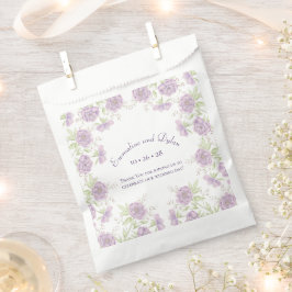 Bolsa De Papel Boda de Rosa Púrpura Lavanda