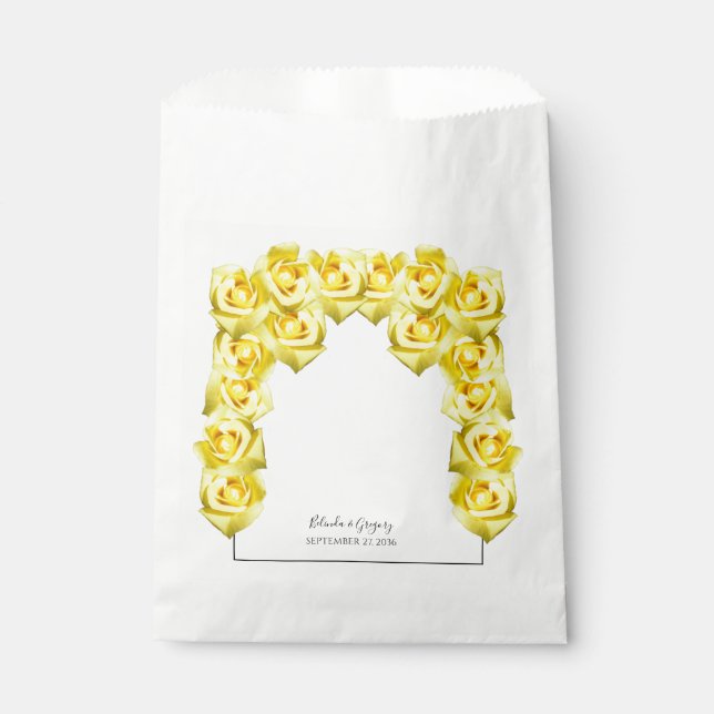 Bolsa De Papel Boda de rosas amarillas (Anverso)