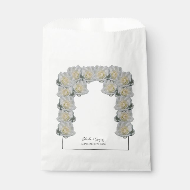 Bolsa De Papel Boda de rosas blancas (Anverso)