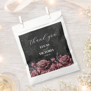 Bolsa De Papel Boda de Rosas oscuros de Victoria Gótica