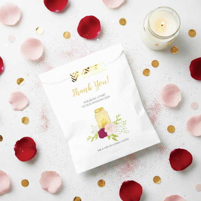 Bolsa De Papel Boda de rosas rosadas a la luz de las velas (Subido por el creador)