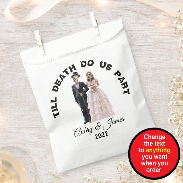 Bolsa De Papel Boda de Skeleton Bride y Groom Halloween (Subido por el creador)