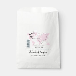 Bolsa De Papel Boda de tarjetas de embarque de destino