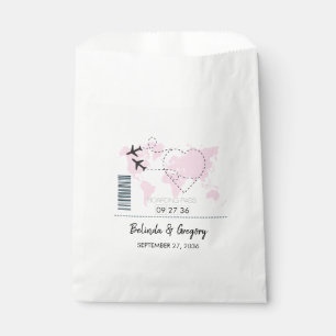 Bolsa De Papel Boda de tarjetas de embarque de destino