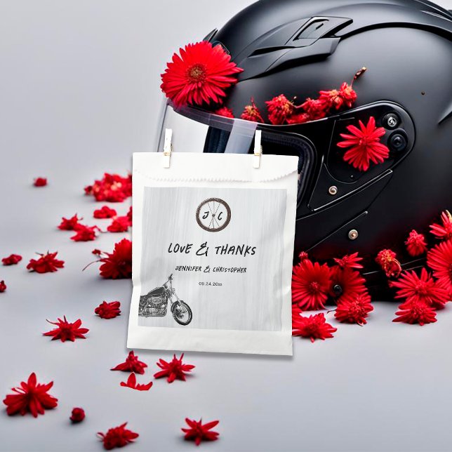 Bolsa De Papel Boda de temas de moto urbana moderna (Subido por el creador)