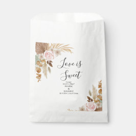 Bolsa De Papel Boda de Terracota Floral Bohemio