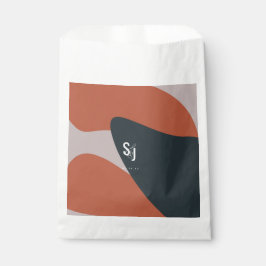 Bolsa De Papel Boda de Terracota Orgánica con Rubor Azul