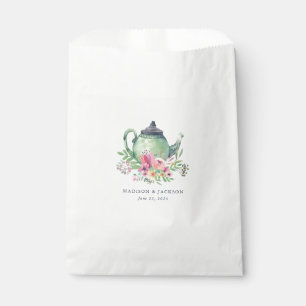 Bolsa De Papel Boda de tetera acuarela
