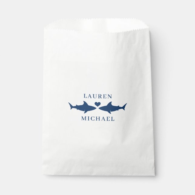 Bolsa De Papel Boda de tiburones (Anverso)
